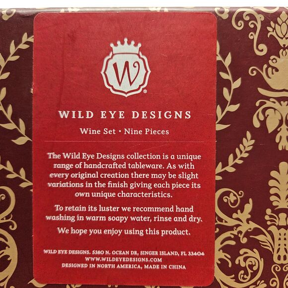 Wild Eye Designs 9 Piece Wine Set - Picture 4 of 5